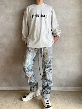 「FOG ESSENTIALS（エフオージーエッセンシャルズ）のアイテム（シューズ）」を使った、heyheyさん（メンズ・182cm）の秋コーディネート