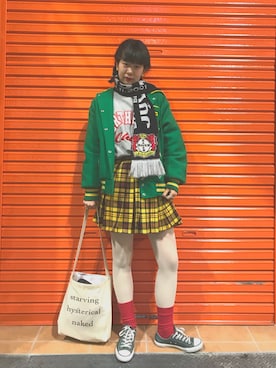 「セーラースタジャン」｜みきてぃ。さん（レディース・168cm）の秋コーディネート