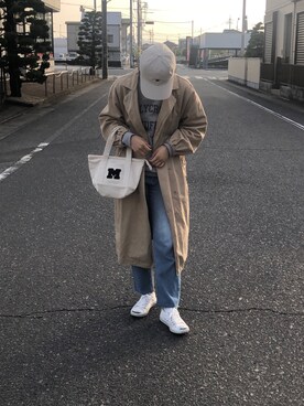 「earth（アース）のアイテム（パンツ）」を使った、miさん（レディース・162cm）の春コーディネート