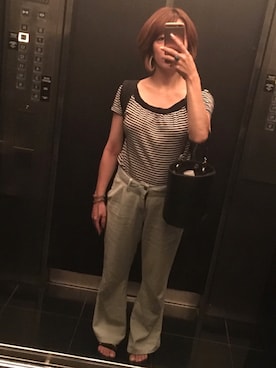 「しまむらバッグ」｜り☆ささん（レディース・156cm）の夏コーディネート