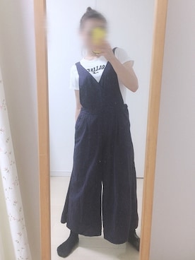 「LBC（エルビーシー）のアイテム（オールインワン・サロペット）」を使った、こんぺいとうさん（レディース・153cm）の秋コーディネート