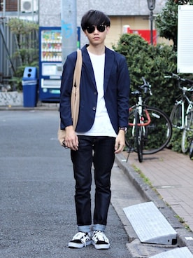 「URBAN RESEARCH（アーバンリサーチ）のアイテム（スーツジャケット）」を使った、jackchiuさん（メンズ・176cm）の夏コーディネート