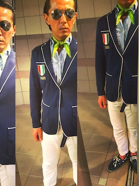 「DOLCE&GABBANA（ドルチェアンドガッバーナ）のアイテム（その他）」を使った、Akinori Takashioさん（メンズ・174cm）の夏コーディネート