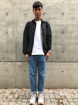 「plain-me（プレインミー）のアイテム（ブルゾン）」を使った、Kaiさん（メンズ・173cm）の夏コーディネート