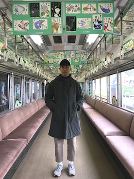 「UNITED ARROWS（ユナイテッドアローズ）のアイテム（モッズコート）」を使った、Kaiさん（メンズ・173cm）の冬コーディネート
