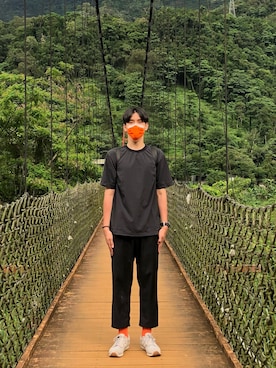 「plain-me（プレインミー）のアイテム（Tシャツ/カットソー）」を使った、Kaiさん（メンズ・173cm）の夏コーディネート