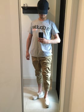 「S/DOUBLE （エスダブル）のアイテム」を使った、USSIさん（メンズ・177cm）の春コーディネート