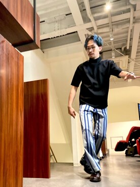 「CABANE de ZUCCa（カバンドズッカ）のアイテム（パンツ）」を使った、kutuoさん（メンズ・174cm）の夏コーディネート
