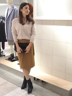 「アンゴラ」｜「アイテム（シューズ）」を使った、AOI(Tonal)さん（レディース・158cm）の冬コーディネート