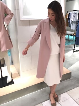 「ニットアップ」｜「アイテム（トレンチコート）」を使った、AOI(Tonal)さん（レディース・158cm）の冬コーディネート