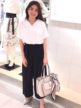 「アイテム（財布/小物、ホワイト系）」を使った、AOI(Tonal)さん（レディース・158cm）の夏コーディネート