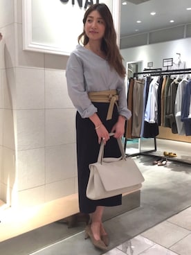 「ロングタイトスカート」｜AOI(Tonal)さん（レディース・158cm）の冬コーディネート