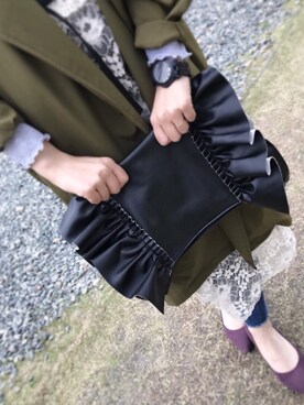 「select MOCA（セレクトモカ）のアイテム（トレンチコート）」を使った、レイさん（レディース・158cm）の春コーディネート