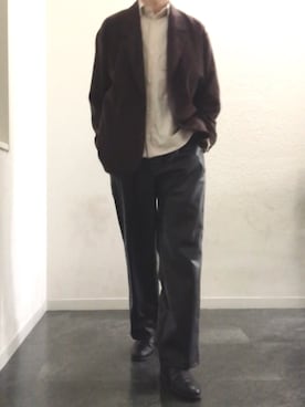 「古着コーデ」｜「アイテム（セットアップ）」を使った、oshachillさん（メンズ・171cm）の冬コーディネート