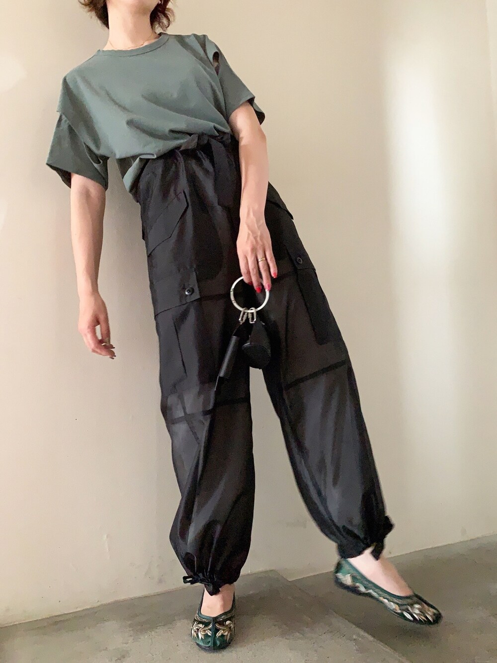 INSCRIRE Cotton Linen Cargo Pants / TAUPE - Unlimited lounge