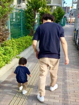 「MIKI HOUSE（ミキハウス）のアイテム」を使った、しんぱぱさん（メンズ・165cm）の夏コーディネート