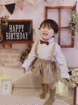「むすこーで#男の子#キッズコーデ」｜しんぱぱさん（メンズ・90cm）の冬コーディネート