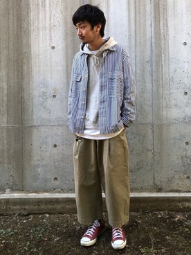 「KLOKE（クローク）のアイテム」を使った、オ・イツキさん（メンズ・171cm）の冬コーディネート