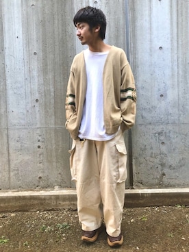 「is-ness（イズネス）のアイテム（シューズ）」を使った、オ・イツキさん（メンズ・171cm）の冬コーディネート