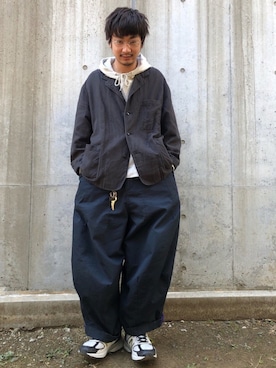 オ・イツキさん（メンズ・171cm）の冬コーディネート