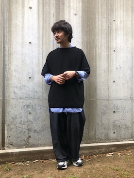 「FIRMUM（フィルマム）のアイテム」を使った、オ・イツキさん（メンズ・171cm）の春コーディネート