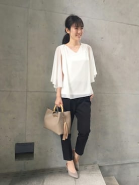 「HARYU（ハリュ）のアイテム（Tシャツ/カットソー）」を使った、HARYUプレスさん（レディース・167cm）の春コーディネート