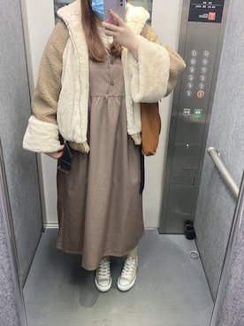 「LA BELLE ETUDE（ラベルエチュード）のアイテム（その他アウター）」を使った、ココリンさん（レディース・164cm）の冬コーディネート