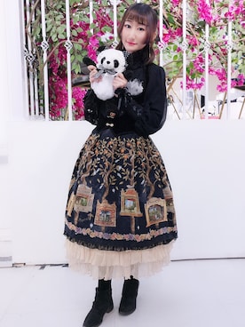 「axes femme（アクシーズファム）のアイテム（ベスト）」を使った、阿萤-Hotaruさん（レディース・163cm）の冬コーディネート