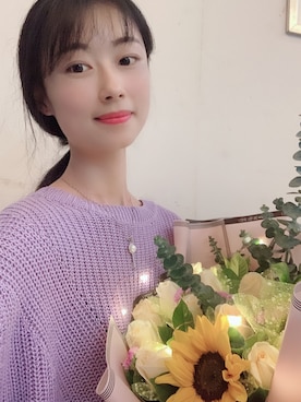 「stradivarius（ストラディバリウス）のアイテム（ニット/セーター）」を使った、l黑的漂亮lさん（レディース・165cm）の冬コーディネート