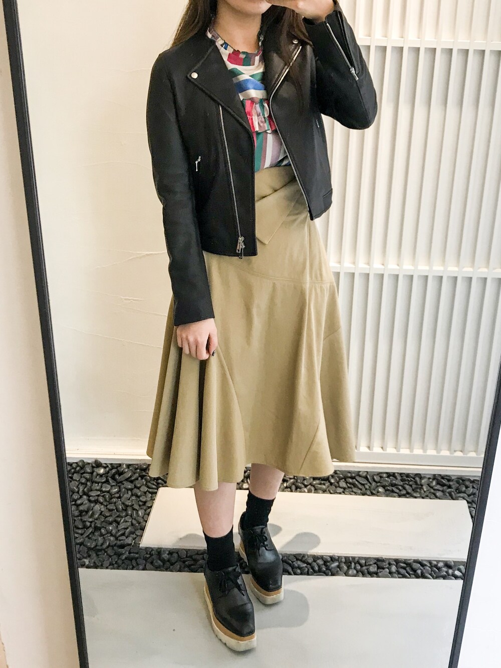 mochiさんの「アシメフレアスカート（UNITED TOKYO）」を使ったコーディネート
