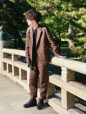 「sunsea」｜「アイテム（その他シューズ）」を使った、じゅんいちさん（メンズ・172cm）の春コーディネート