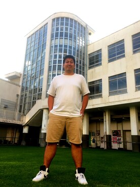 「QBハウスのアイテム（その他、ブラック系）」を使った、レインボー実方さん（メンズ・183cm）の秋コーディネート