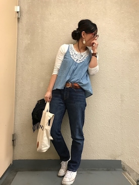 「ドラフトリーバイス」｜「アイテム（アクセサリー）」を使った、＊:)ayaさん（レディース・160cm）の冬コーディネート