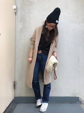 「ドラフトリーバイス」｜「アイテム（アクセサリー）」を使った、＊:)ayaさん（レディース・160cm）の冬コーディネート