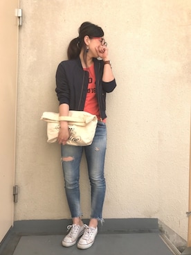 「ドラフトアングリッド」｜＊:)ayaさん（レディース・160cm）の春コーディネート