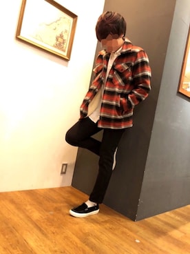 「SEVENDAYS=SUNDAY（セブンデイズサンデイ）のアイテム（カバーオール）」を使った、Naokiさん（メンズ・174cm）の秋コーディネート
