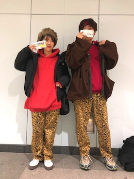 「SEVENDAYS=SUNDAY（セブンデイズサンデイ）のアイテム（パーカー）」を使った、Naokiさん（メンズ・174cm）の冬コーディネート