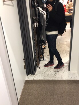 「THE TWELVE（ザ・トゥエルヴ）のアイテム」を使った、ヒコさん（メンズ・176cm）の冬コーディネート