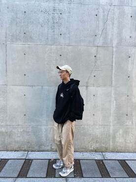 「plain-me（プレインミー）のアイテム（帽子）」を使った、cool1pinさん（メンズ・173cm）の秋コーディネート