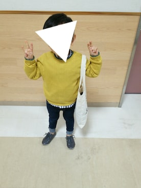 「CIAOPANIC TYPY（チャオパニックティピー）のアイテム（その他シューズ）」を使った、Sooooさん（キッズ・100cm）の冬コーディネート