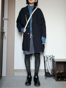 「adidas（アディダス）のアイテム（ジャージ）」を使った、久保みのりさん（レディース・165cm）の春コーディネート