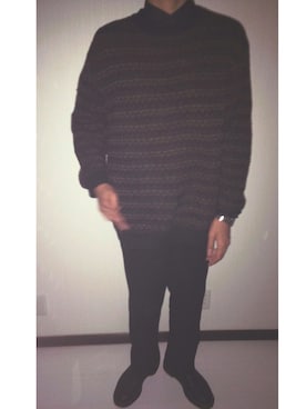 「CASIO」｜「アイテム（スラックス）」を使った、©︎osaさん（メンズ・178cm）の冬コーディネート