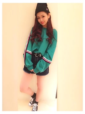 「one way（ワンウェイ）のアイテム（スウェット）」を使った、aikaさん（レディース・164cm）の冬コーディネート
