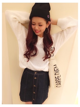 「アイテム（ピアス（両耳用））」を使った、aikaさん（レディース・164cm・20代）の冬コーディネート