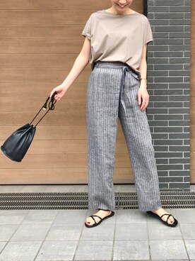 「MJUKA.（ミューカ）のアイテム」を使った、MJUKA. officialさん（レディース・160cm）の夏コーディネート