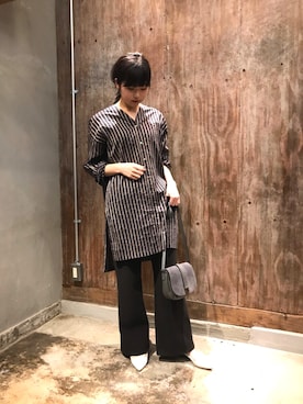 「アイテム（イヤリング（片耳用））」を使った、haga.さん（レディース・164cm）の冬コーディネート