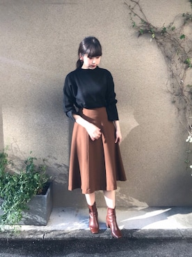 「FIL DE FER（フィルデフェール）のアイテム」を使った、haga.さん（レディース・164cm）の冬コーディネート