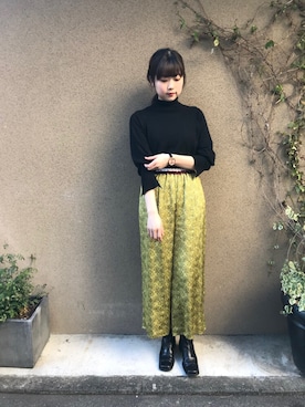 「FIL DE FER（フィルデフェール）のアイテム（ニット/セーター）」を使った、haga.さん（レディース・164cm）の冬コーディネート