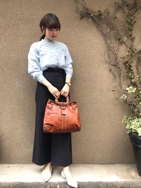 「FIL DE FER（フィルデフェール）のアイテム（デニムパンツ）」を使った、haga.さん（レディース・164cm）の冬コーディネート