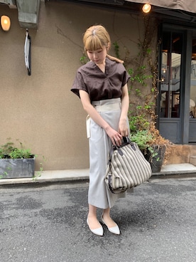 「FIL DE FER（フィルデフェール）のアイテム」を使った、haga.さん（レディース・164cm）の春コーディネート